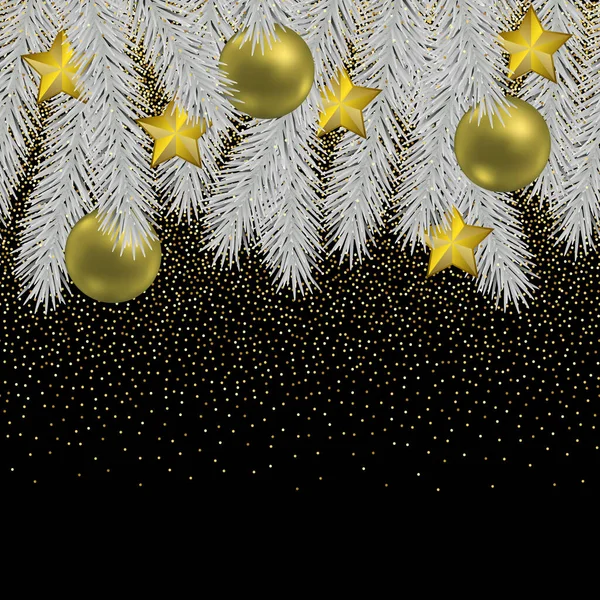 Noël et Nouvel An frontière sans couture avec sapin — Image vectorielle
