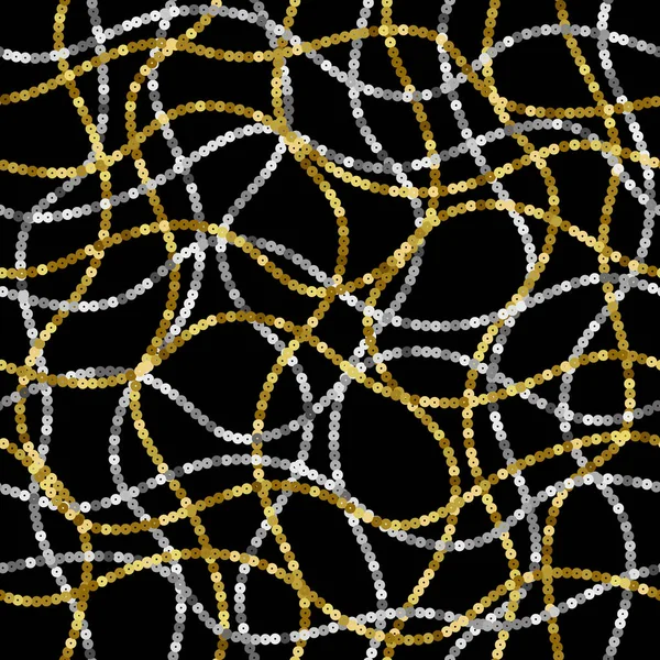 Pailletten Vektor nahtlose Muster. abstrakte Prüfung wiederholen Hintergrund — Stockvektor