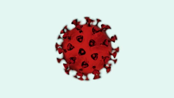 Animation Cristalline Transparente Coronavirus Covid Cellule Boucle Transparente Sur Fond — Video