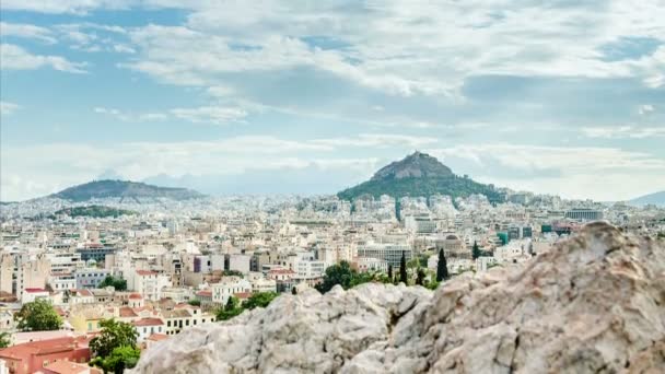 Vista da antiga cidade de Atenas — Vídeo de Stock