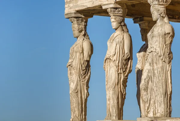 クローズ アップの Caryatids アテネ — ストック写真