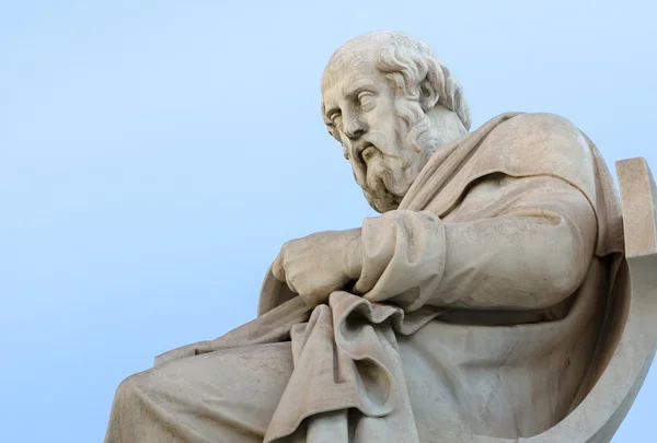 哲学者プラトンの抽象の大理石像 — ストック写真