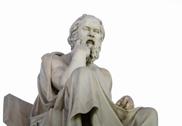 Άγαλμα του ο φιλόσοφος Σωκράτης σε λευκό Φωτογραφία Αρχείου
