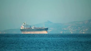 Endüstriyel gemi Tanker yelken üzerinde Deniz Manzaralı 