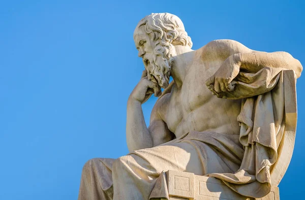 Μαρμάρινο άγαλμα ο μεγάλος αρχαίος Έλληνας φιλόσοφος Σωκράτης. Εικόνα Αρχείου