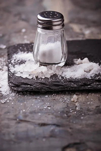 Vit salt i shaker — Stockfoto