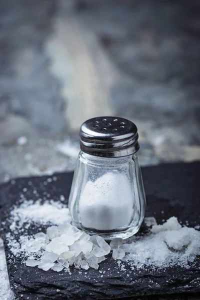 Vit salt i shaker — Stockfoto