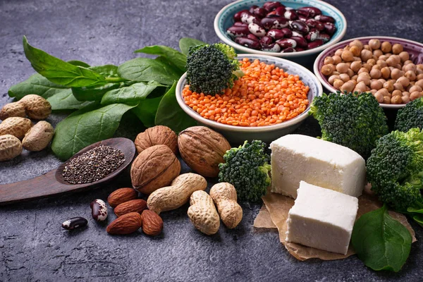 Vegan källor till protein — Stockfoto