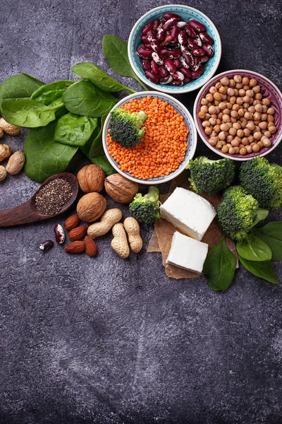 Vegan källor till protein — Stockfoto