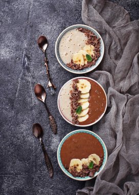 Muz ve çikolata güler yüzlü kase