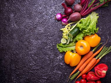 Gökkuşağı renkli sebze. 