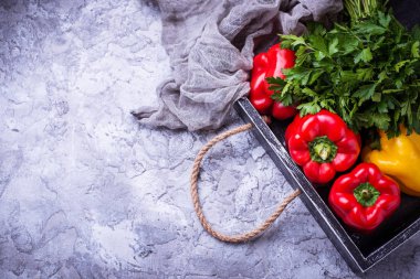 Taze olgun Bulgar biber 