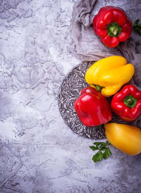 Taze olgun Bulgar biber 