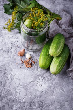 salatalık turşusu yemek pişirmek için malzemeler