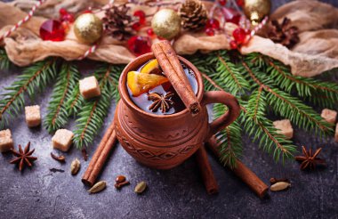 mulled şarap, kış sıcak içecek