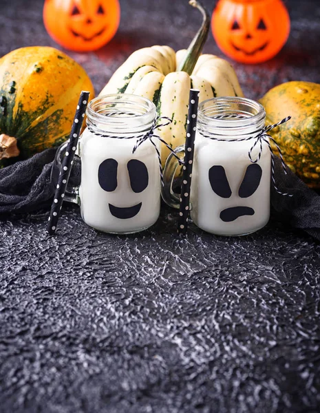 Halloween ghost-like drinks for party Stock Picture