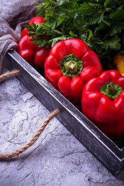 Taze olgun Bulgar biber