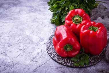 Taze olgun Bulgar biber