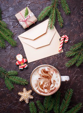 Latte ve harfler ile Noel arka plan