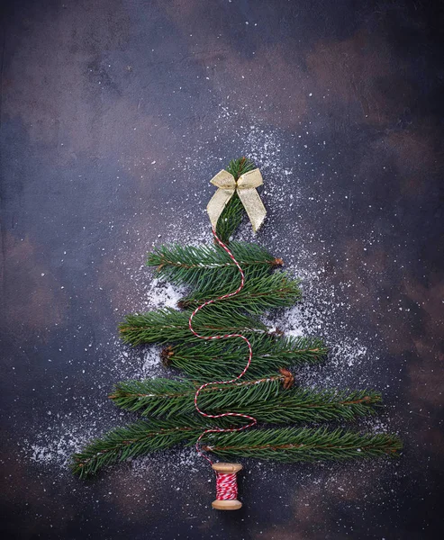 크리스마스 트리 전나무 가지에서 — 스톡 사진