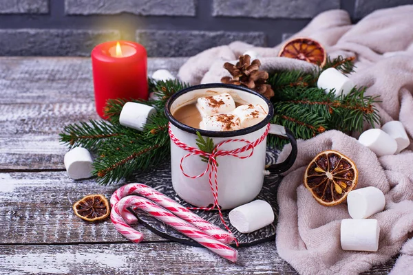 Homemade hot chocolate or cocoa drink — Stock Photo, Image