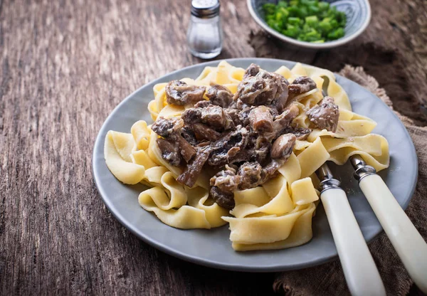 Makarna tagliatelle mantarlı