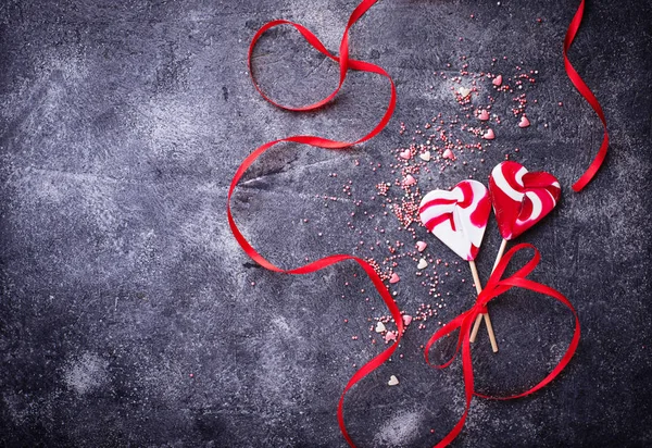 Sevgililer günü kalpleri ve tatlılar ile arka plan