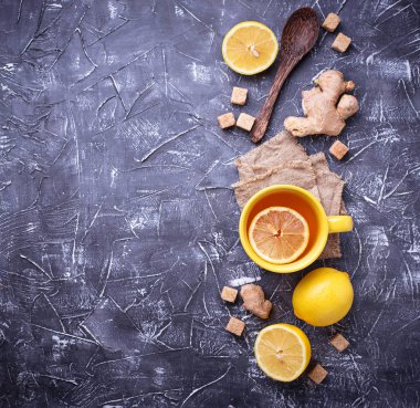 zencefil ve limon ile çay