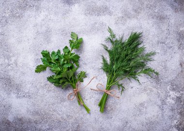 Demet taze maydanoz ve dereotu