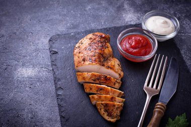 Izgara tavuk göğsü veya fileto demir Pan