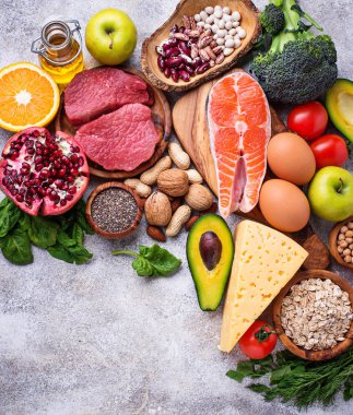 Sağlıklı beslenme ve superfoods için organik gıda 