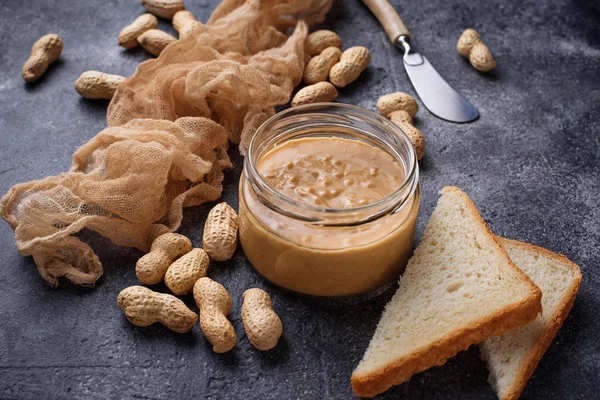 Homemade peanut butter and nuts