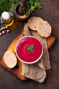 Pancar humus. Sağlıklı vejetaryen meze