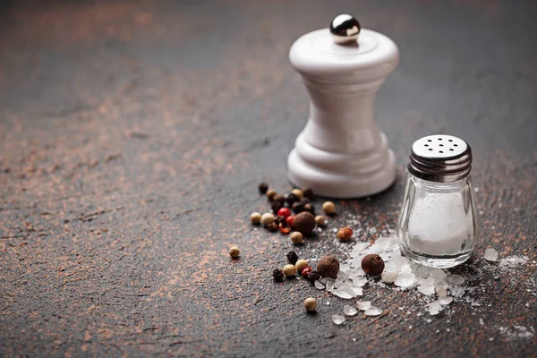 Salt and pepper. Culinary background