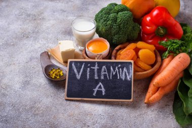 Sağlıklı ürünleri A vitamini zengin