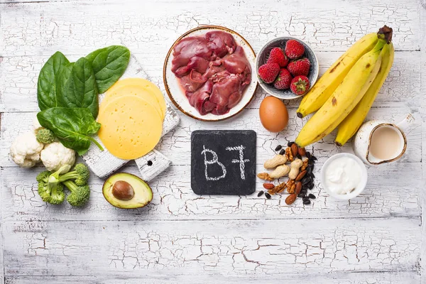 Sumber alami vitamin B7 biotin — Stok Foto