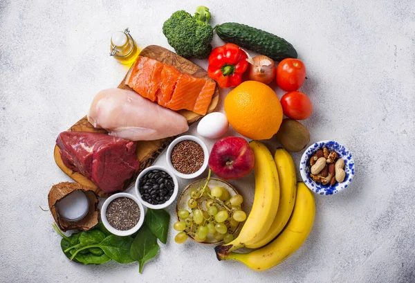 Egészséges termékek az egész 30 étrendhez — Stock Fotó