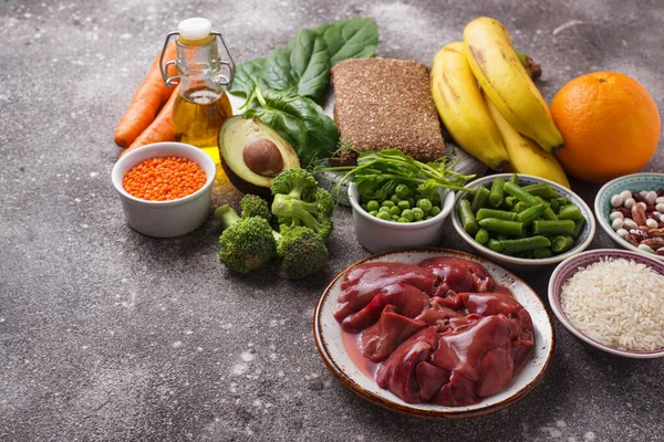 Alimentos ricos em ácido fólico — Fotografia de Stock