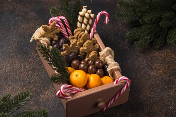 Sada různých vánočních sušenek — Stock fotografie