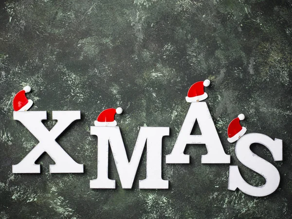 Fond de Noël avec lettres XMAS — Photo