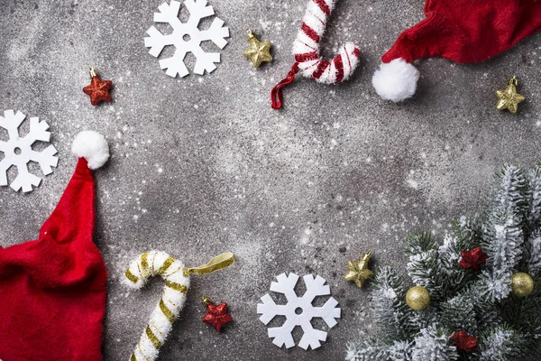 Christmas background with Santa hat — Stock Photo, Image