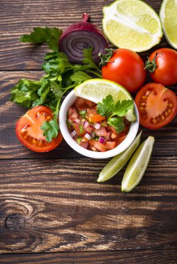 Geleneksel Meksika domates salsa sos