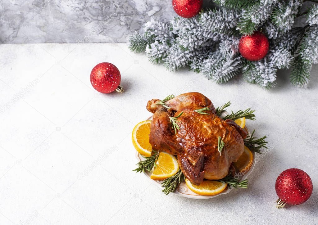 Baked turkey or chicken for holiday