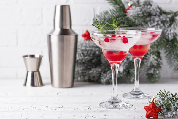 Cranberry margarita cocktail. Kerstdrankje — Stockfoto