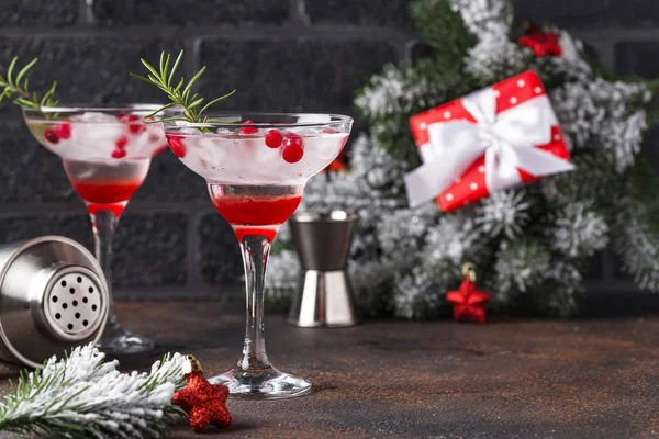 Cranberry margarita cocktail. Christmas drink Stock Image