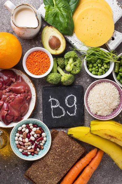 Natural sources of vitamin B9