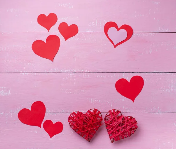 Valentines Day background on pink — Stock Photo, Image