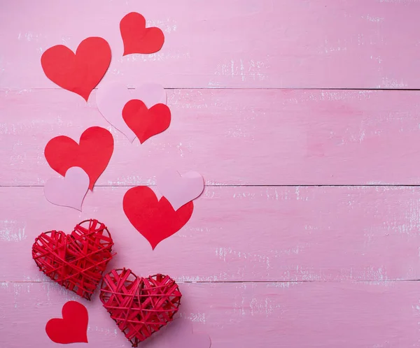 Valentines Day background on pink — Stock Photo, Image