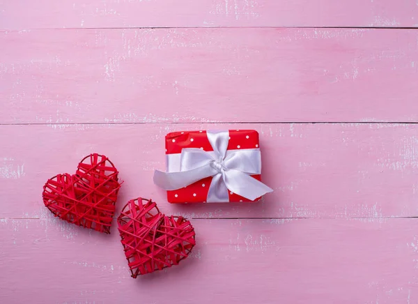 Valentines Day background on pink — Stock Photo, Image