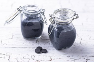 Black activated charcoal detox yogurt